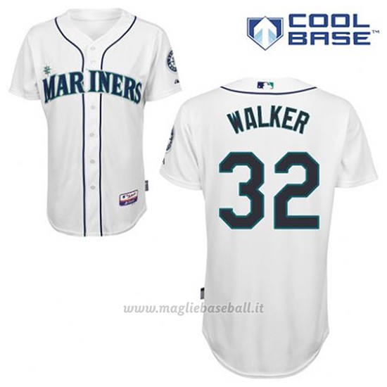 Maglia Baseball Uomo Seattle Mariners Taijuan Walker 32 Bianco 1ªCool Base